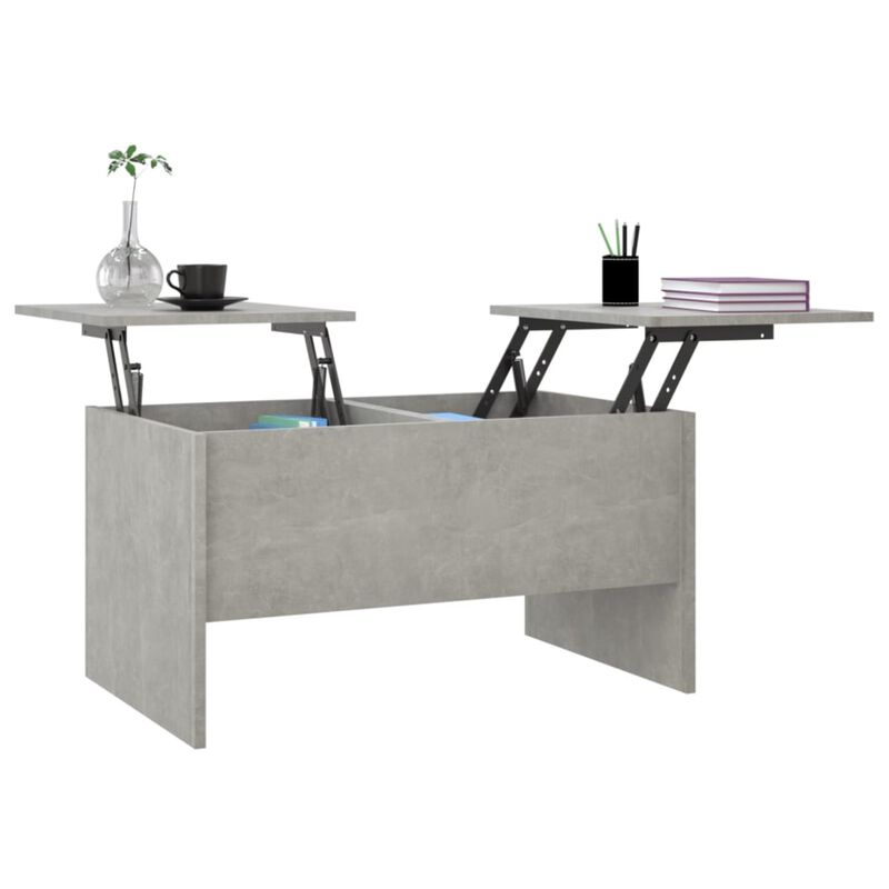 vidaXL Coffee Table Concrete Gray 31.5"x19.7"x16.7" Engineered Wood