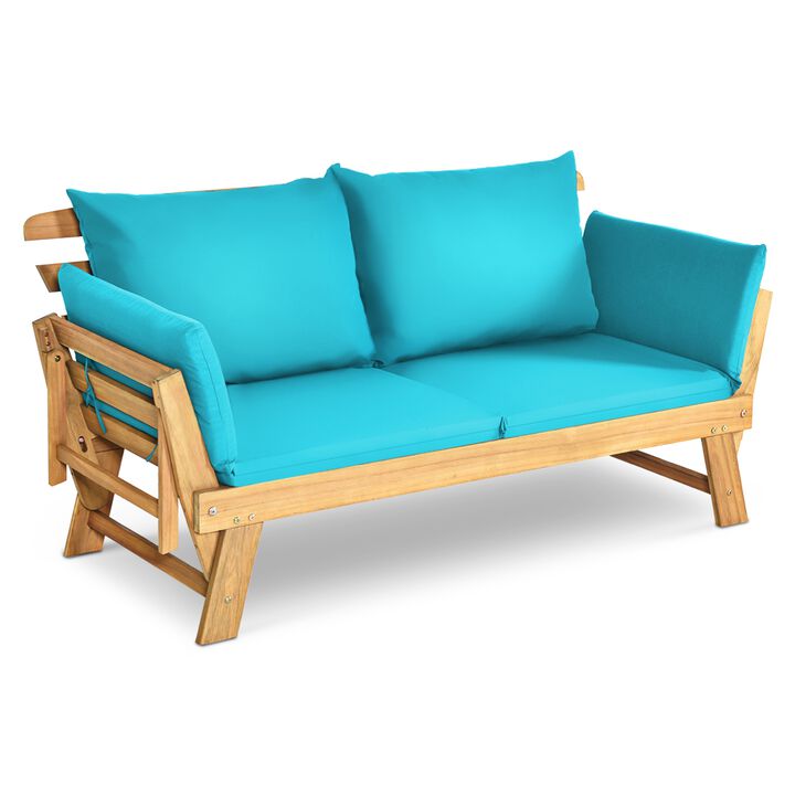 Adjustable  Patio Convertible Sofa with Thick Cushion