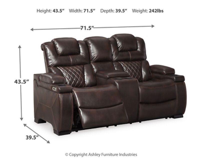 Warnerton PWR Recline Loveseat W/Console