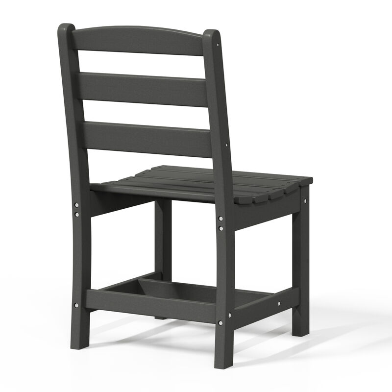 WestinTrends Outdoor HDPE Patio Classic Armless Dining Side Chair