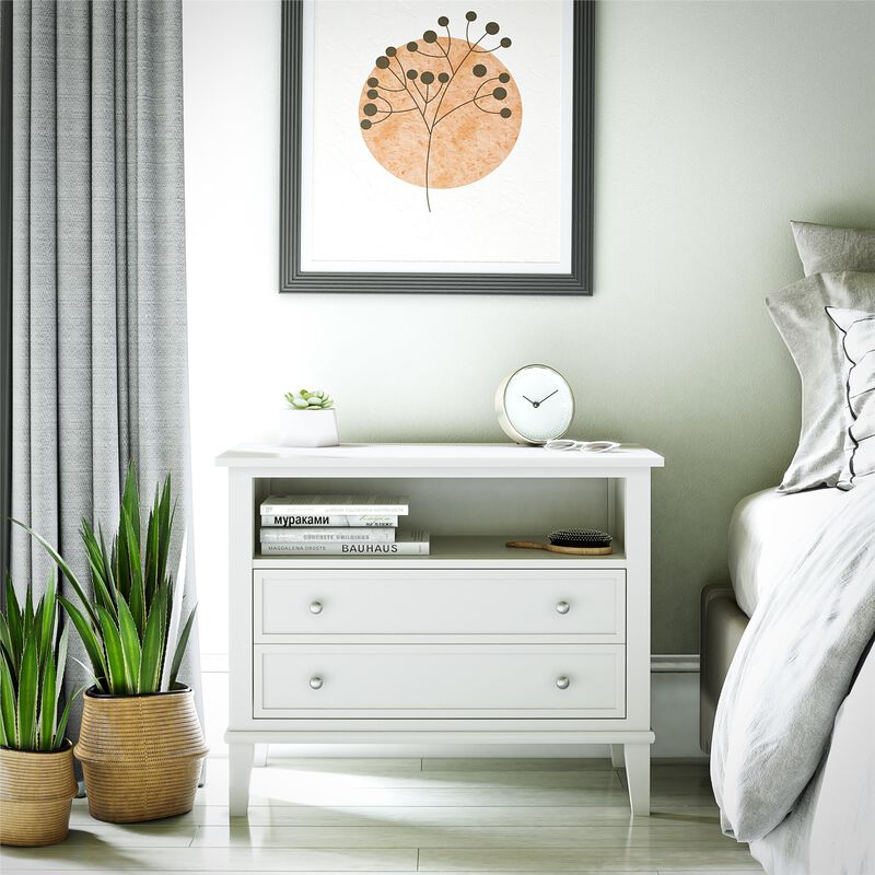 Ameriwood Home Franklin Wide Nightstand with Drawer