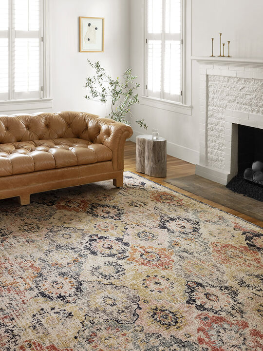 Jocelyn JOC07 Khaki/Multi 4' x 6' Rug