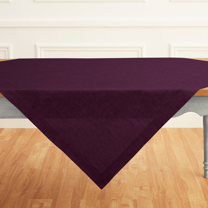 Solino Home 100% Pure Linen Table Throw 52 x 52 Inch | Athena