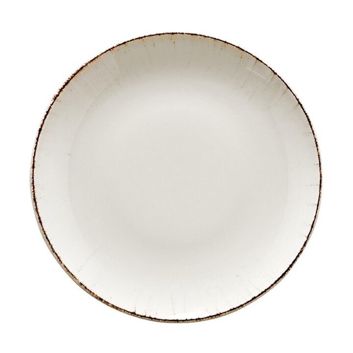 Retro dia.8.25" Round Decorated Porcelain Plate (Set of 4)