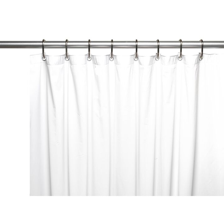 Carnation Home Fashions Premium 4 Gauge Vinyl Shower Curtain Liner with Weighted Magnets and Metal Grommets - Rose 72x72"