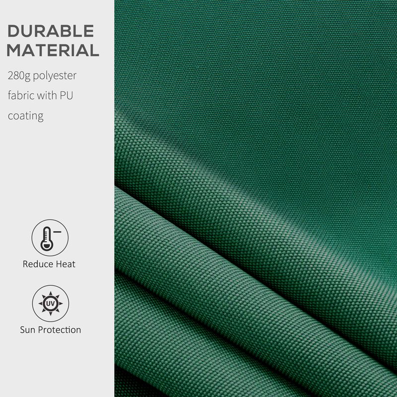 Green Sun Shield: 8x7 Manual Retractable Patio Awning