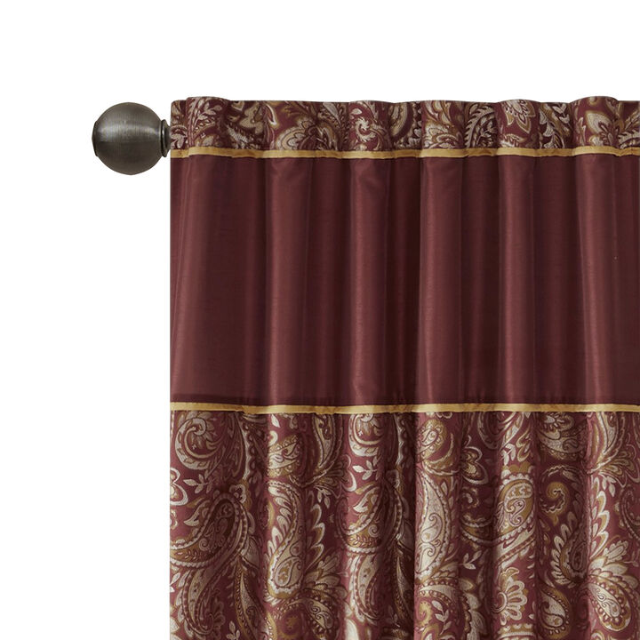 Gracie Mills Thornton Jacquard Curtain Panel Pair - 50x84"