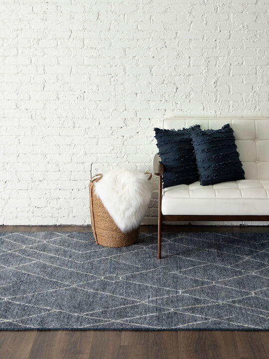Tangier Spartel Blue Steel 4' X 6' Rug