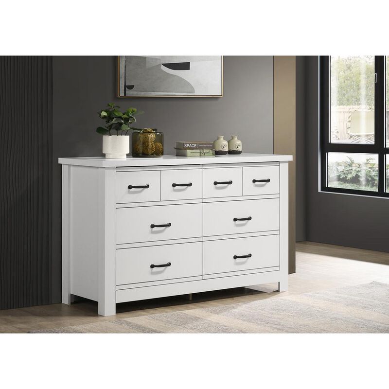 Lilola Home Cassini White 6-Drawer Dresser