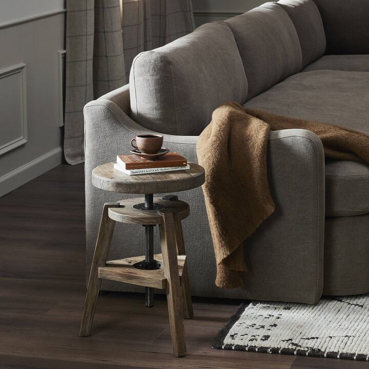 Addy Bleached Elm Stool