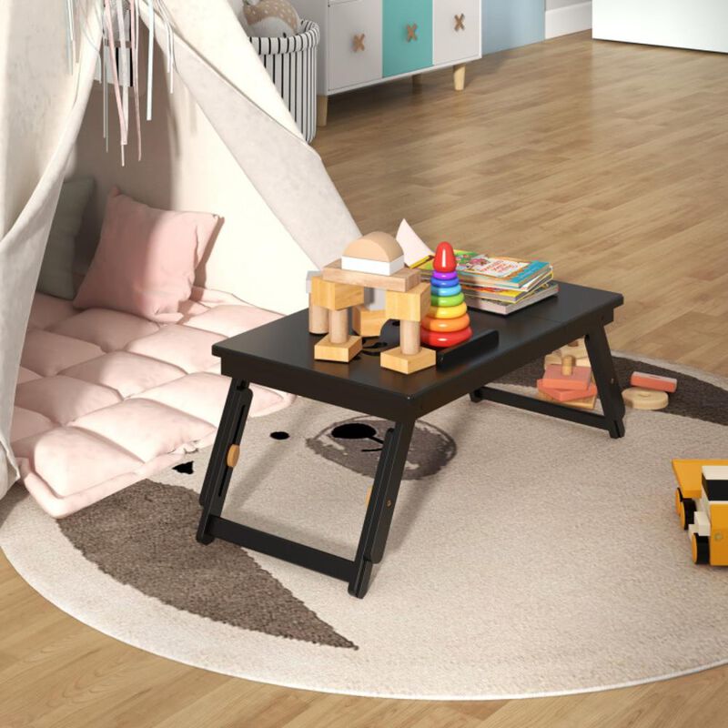Hivvago Adjustable Bamboo Laptop Desk with Tilting Top and Drawer