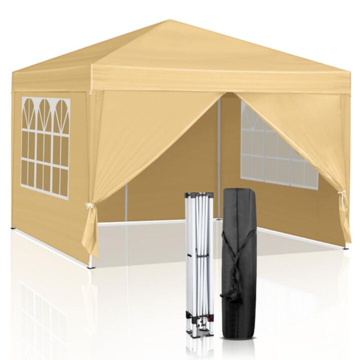 Waterproof Right-Angle Folding Tent Portable Canopy with Two Doors & Windows for Outdoor Events & Camping
