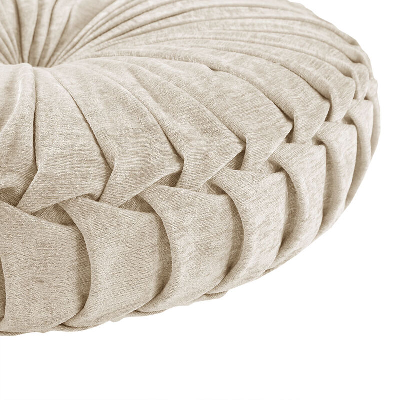 Gracie Mills Yvonne Plush Round Chenille Floor Pillow Cushion