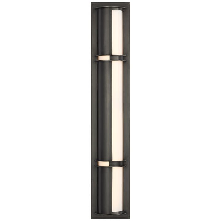 Strever 26" Shielded Bath Light in Bronze with White Glass