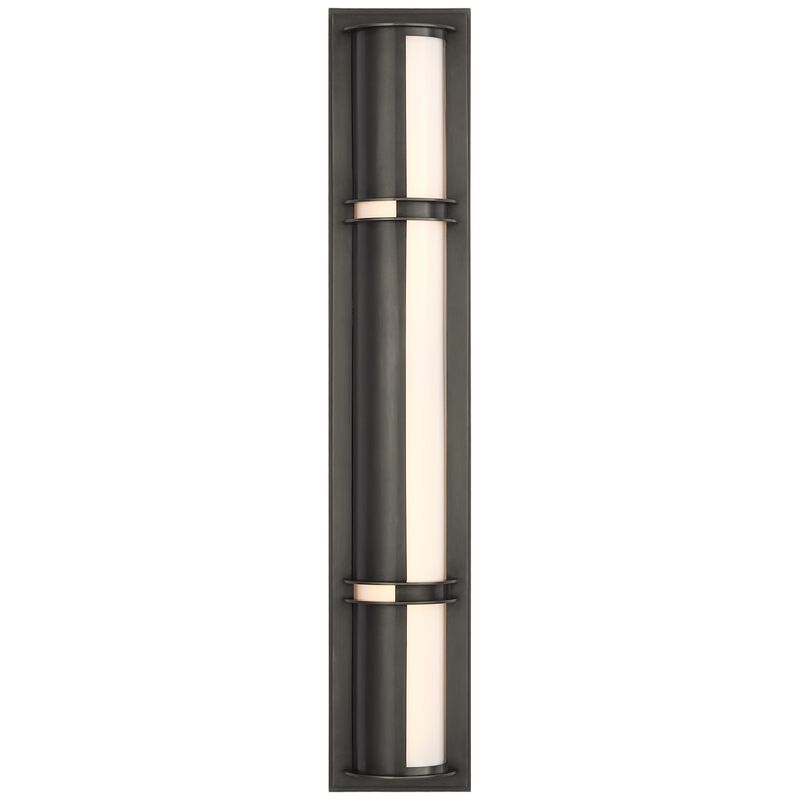 Strever 26" Shielded Bath Light in Bronze with White Glass