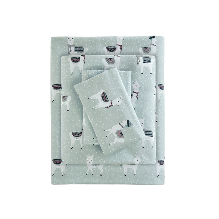 Gracie Mills Persephone 4-Peice Cotton Flannel Sheet Set