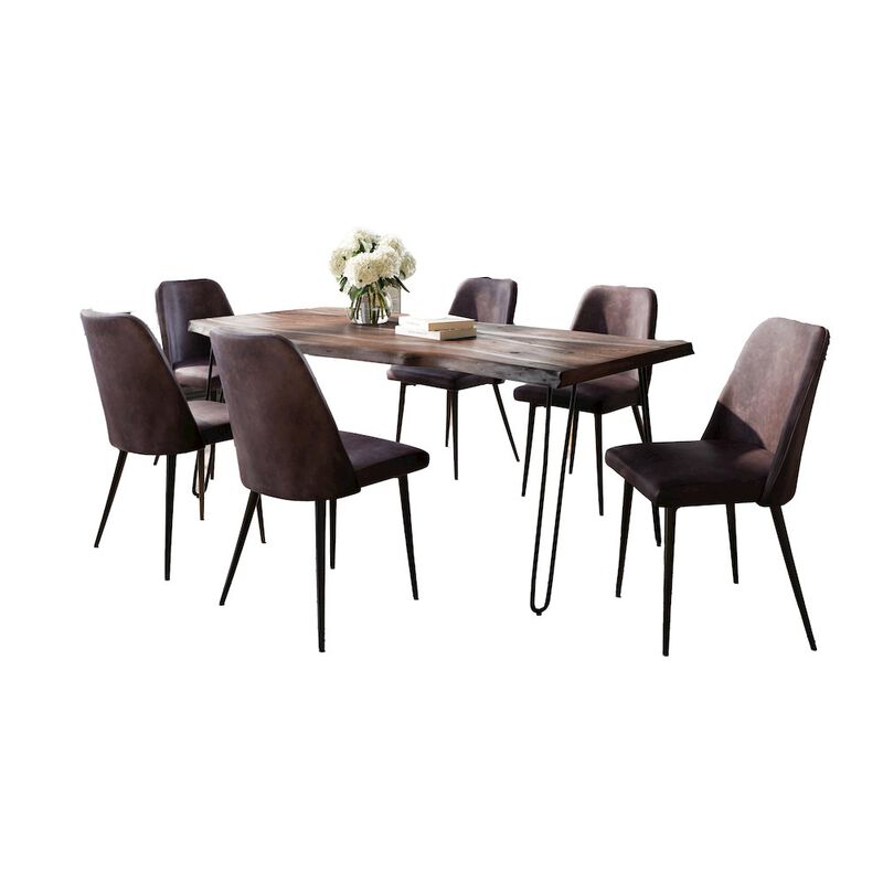 Jofran Nature's Edge Seven Piece Solid Acacia Dining Set