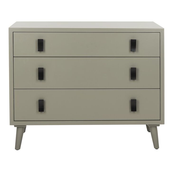 Safavieh Blaize 3 Drawer Chest, Dark Grey/Black