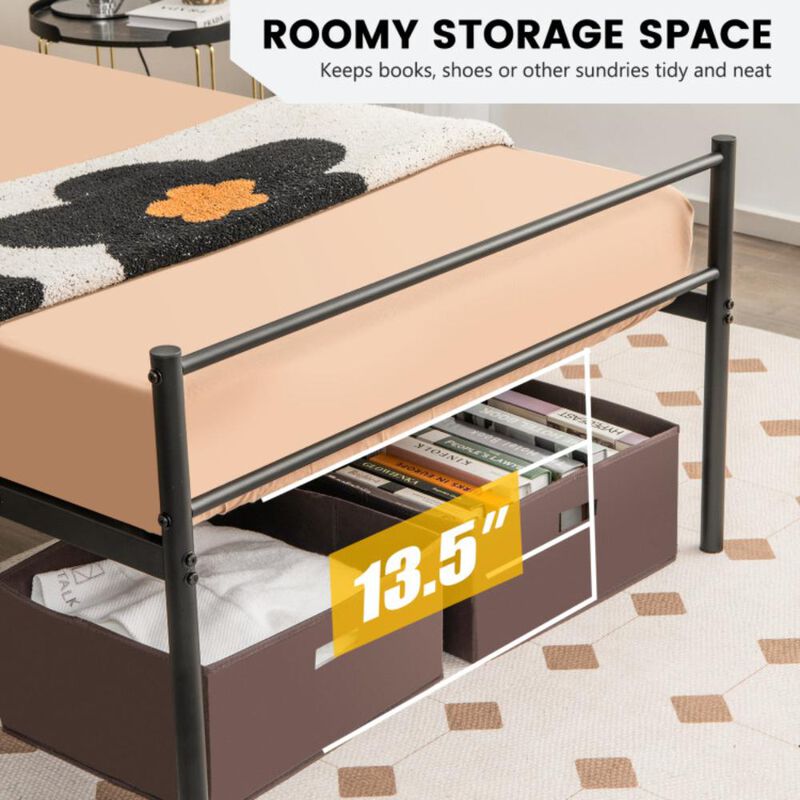 Hivvago Metal Bed Frame Platform with Headboard