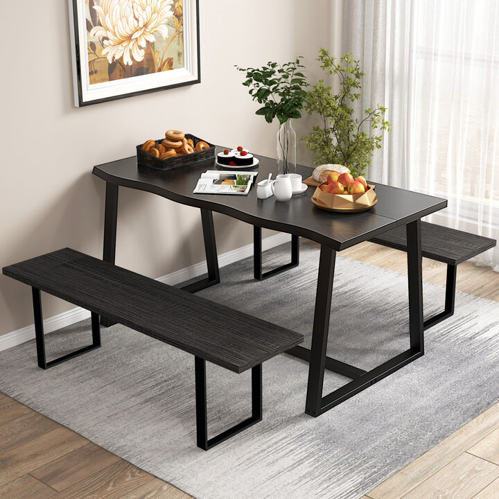 Large Dining Table with Wavy Edge for Elegant and Unique Dining Room Decor