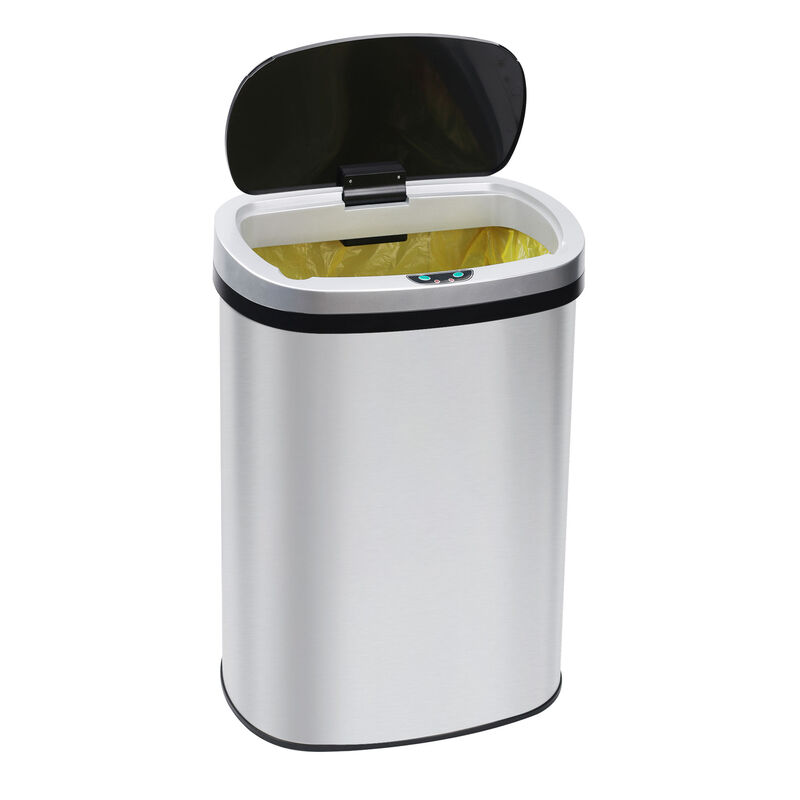 13 Gallon Stainless Steel Oval Kitchen Trash Can