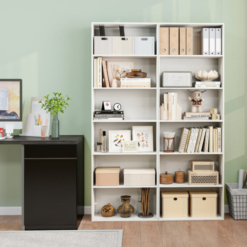 6-Tier Bookcase with 6 Open Shelves and Anti-Toppling Kits