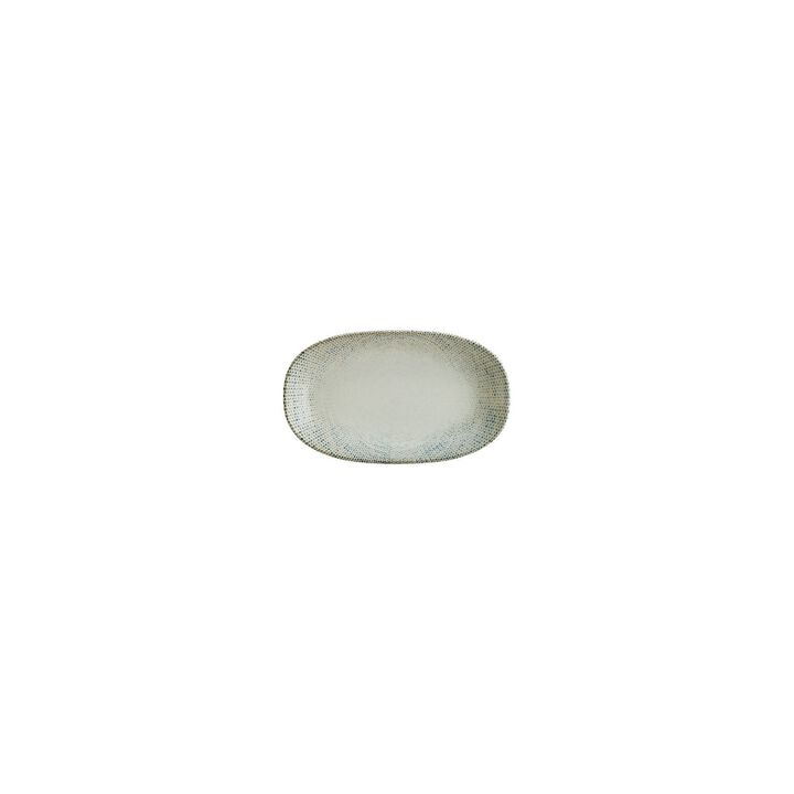 Sway 6" x 3.5" x h:0.75" Oval Decorated Porcelain Platter (Set of 2)