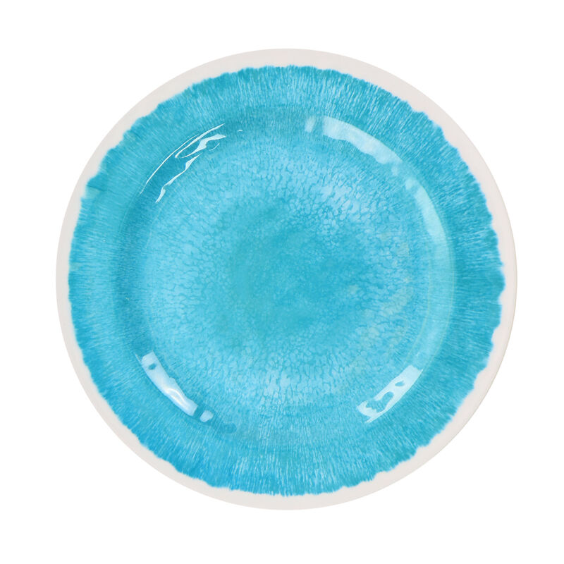 Elama Telly 12 Piece Melamine Dinnerware Set in Teal