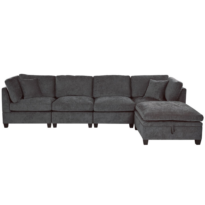 Merax Modular Sectional Sofa with 2 Hidden Cup Holders
