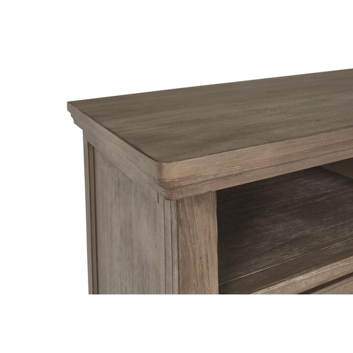 New Classic Furniture Furniture Allegra 2-Drawer Wood Media Console in Pewter