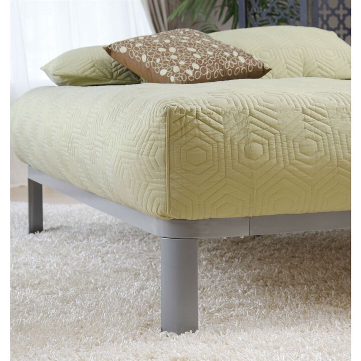 Hivvago Queen size Luna Metal Platform Bed Frame with Wood Slats