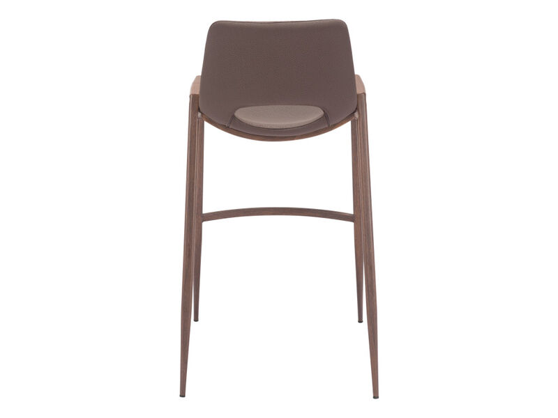 Desi Barstool (Set of 2) Brown & Walnut
