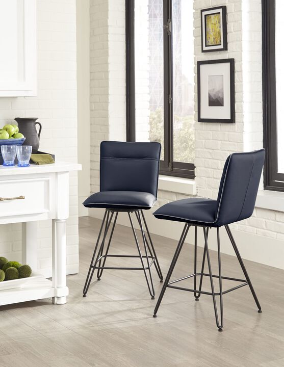 Demi Hairpin Leg Swivel Counter Stool