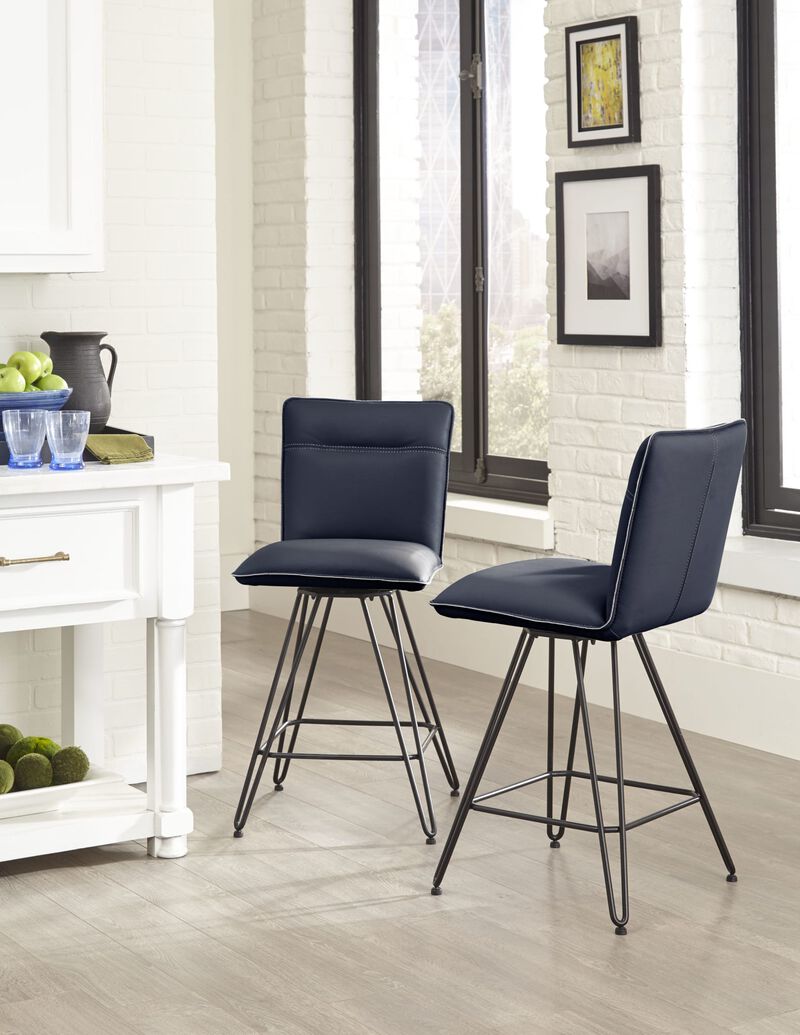Demi Hairpin Leg Swivel Counter Stool