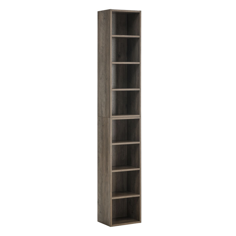 70.9 in.Tall Wood 4-Shelf Standard Bookcase with Shelves (Set of 2)