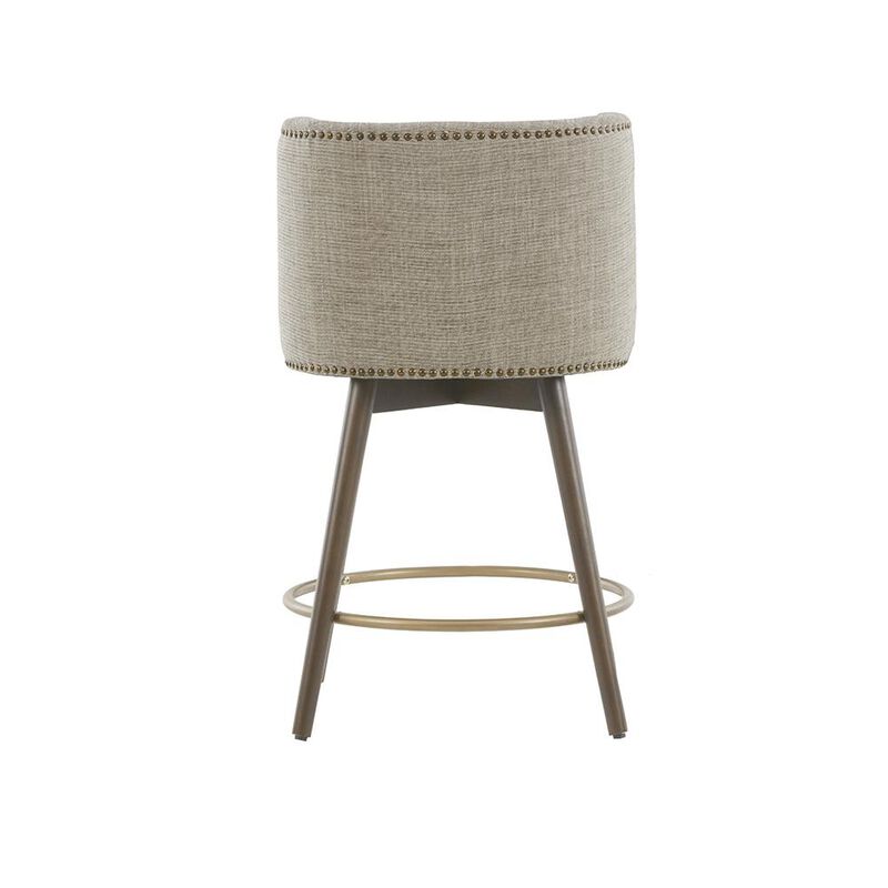 Belen Kox Grey Tweed Swivel Counter Stool, Belen Kox