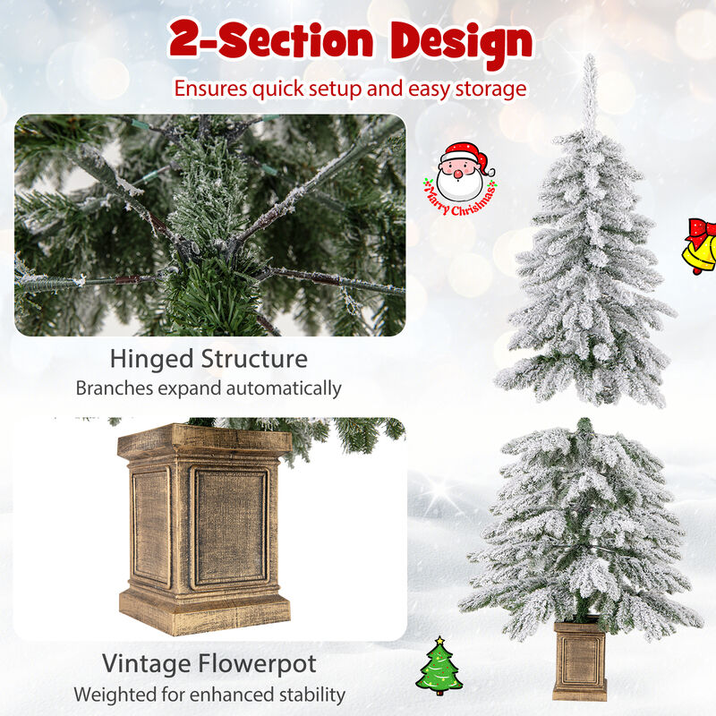 Artificial Xmas Tree with Flocked Branch Tips and  Xmas Balls