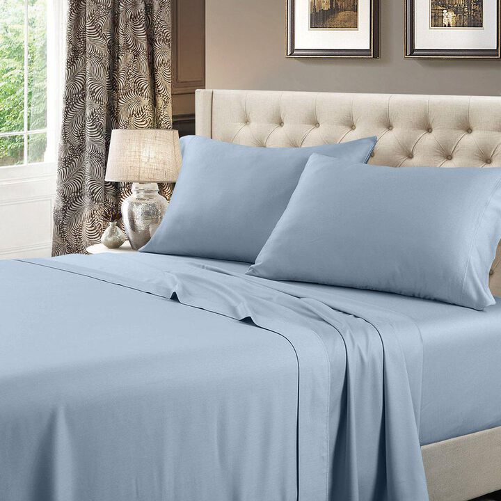 Egyptian Linens Solid 600 Thread Count Cotton Sheets Set.