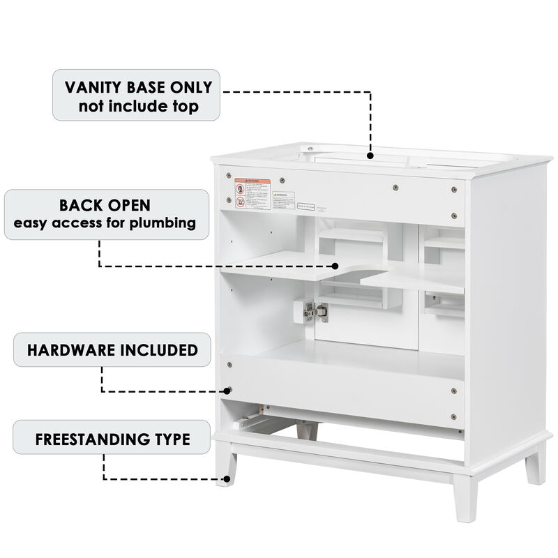 Merax Solid Bathroom Vanity Base without Sink