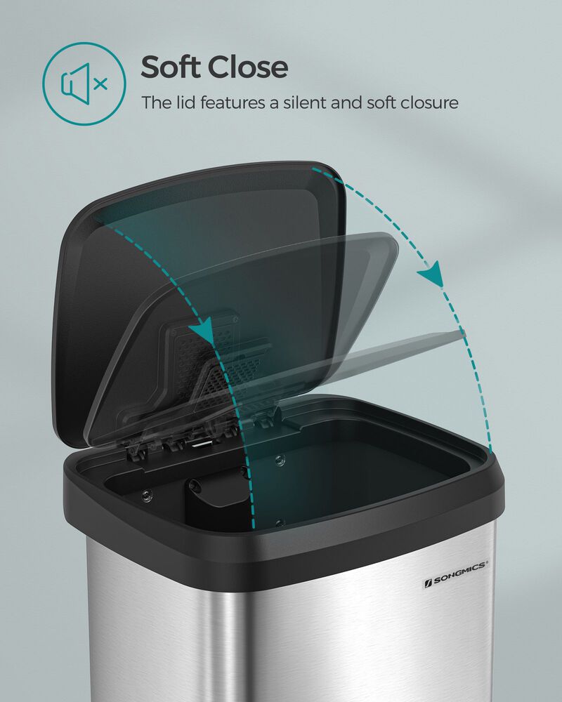 18-Gallon Stainless Steel Kitchen Trash Can