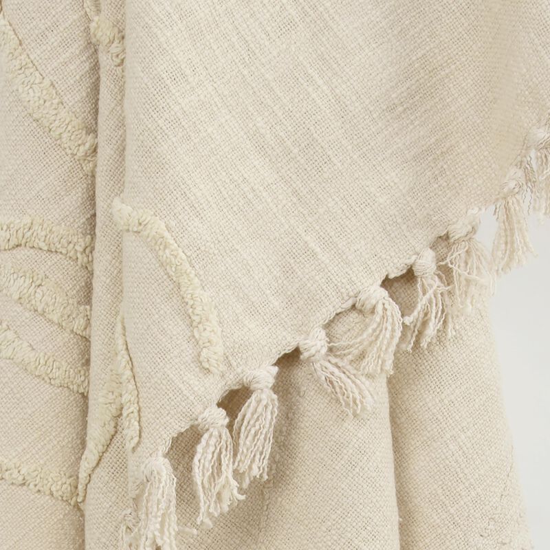 Natural 50" x 60" Throw Blanket