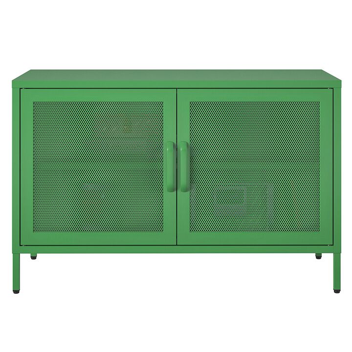 Channing 2 Door Storage Cabinet-Mesh Metal Locker