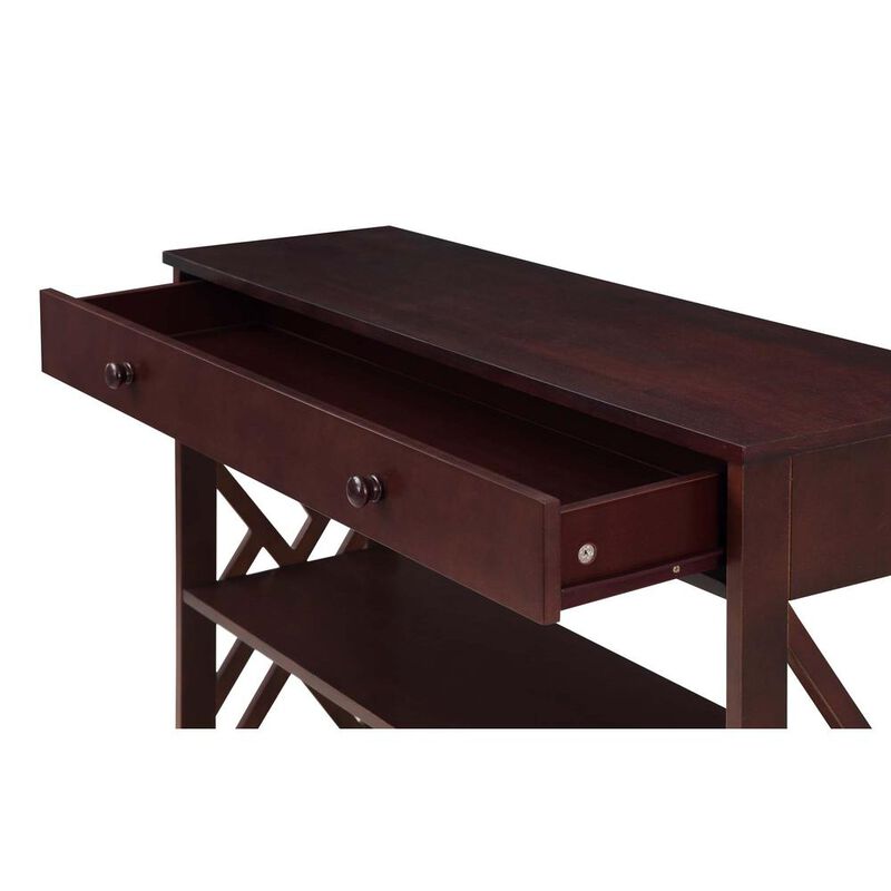 Convenience Concepts Titan 1 Drawer Console Table with Shelves, Espresso