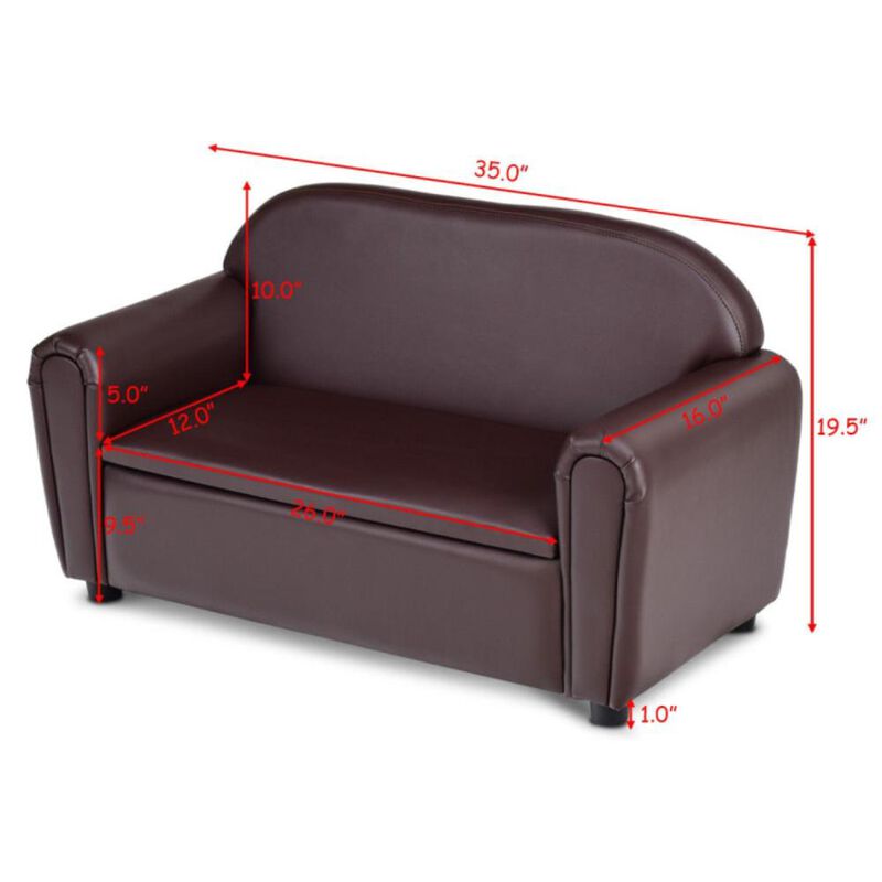 Hivvago Kids Sofa Armrest Chair with Storage Function