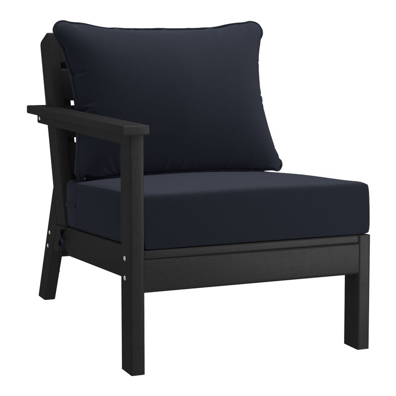 WestinTrends Outdoor Patio HDPE Loveseat Sofa with Patio Cushions
