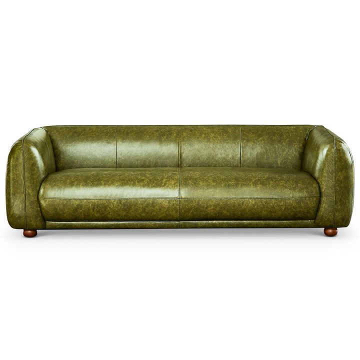 Ashcroft Furniture Co Marlon Luxury Italian Leather Sofa