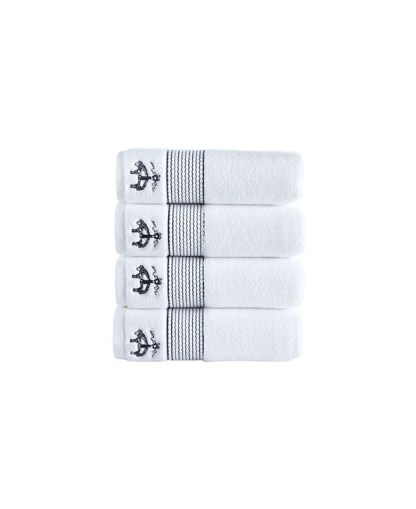 Brooks Brothers Rope Stripe Border 4 pcs Hand Towels