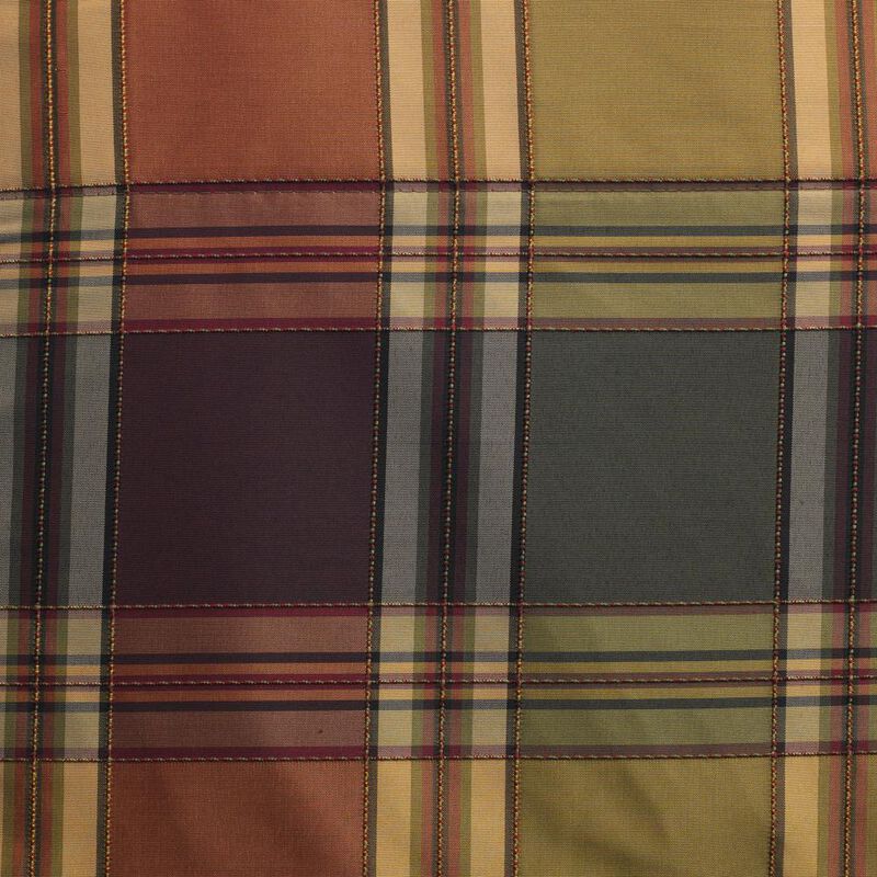 Ellis Curtain Boroughs Plaid Duchess 3" Rod Pocket Filler ValanceS for Windows 50" x 15" Plum