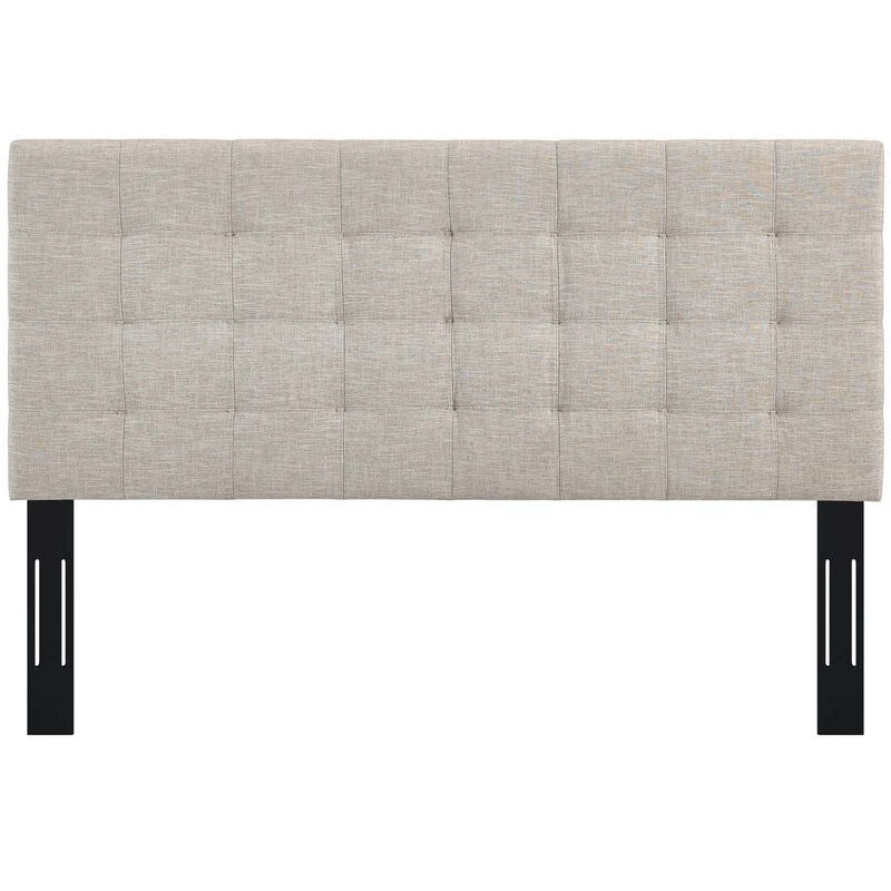 Modway - Paisley Tufted King and California King Upholstered Linen Fabric Headboard Beige