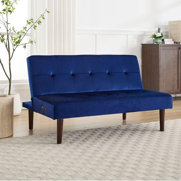 Merax Flannel Fabric Foldable Sofa Recliner Futon